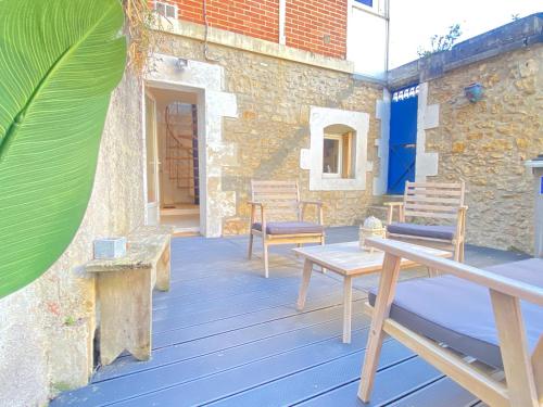 Erkély/terasz, - Le Lys - Magnifique maisonnette avec terrasse in Poitiers Városközpont