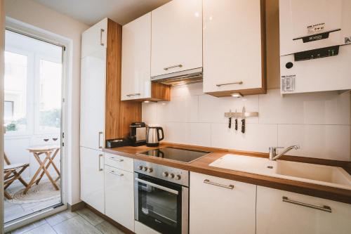 設施, Sadebo Modern City Lübeck - Balkon oder Terrasse (Sadebo Modern City Lubeck - Balkon oder Terrasse) in 盧貝克