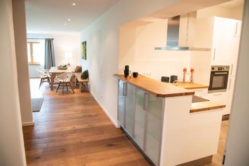 Kitchen, Seehof direkt am See in Franking