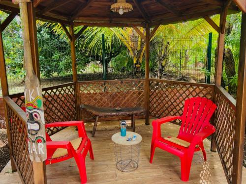 ทัศนียภาพ, Charmant lodge creole avec piscine et jardin tropical in เลอ ลามงตัน