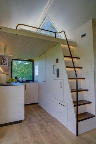virtuve, Wonderful Tiny house Hootka with fabulous view near Semily in Slapy