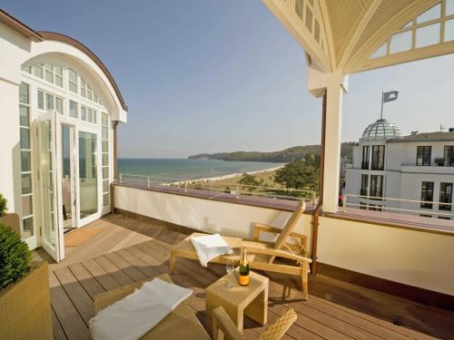 Strandschloss Binz - Penthouse "Royal Beach" mit Sauna, Kamin, Terrasse, Meerblick