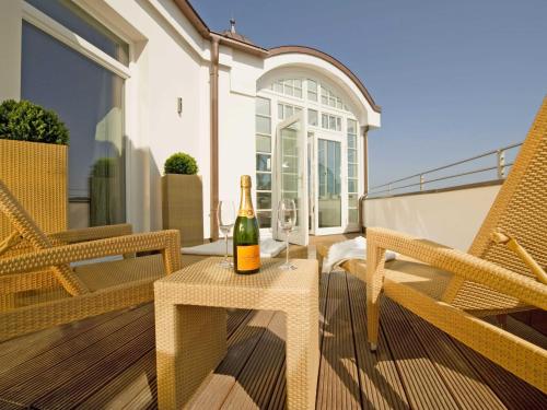 Strandschloss Binz - Penthouse "Royal Beach" mit Sauna, Kamin, Terrasse, Meerblick