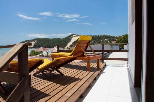 ระเบียง/ชานเรือน, Encanto da Praia hotel pousada in นาตาล