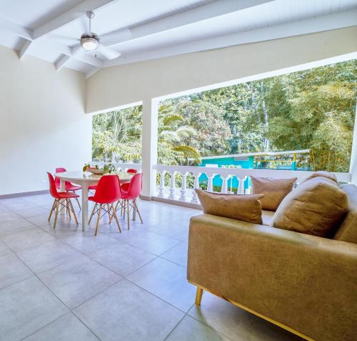 ระเบียง/ชานเรือน, Villa Casa Azul & Arena Blanca Apartamentos in ปุเอร์โต วิเอโจ เดอ ทาลามันกา
