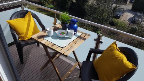 Erkély/terasz, Ferienwohnung Beste - für eine entspannte Auszeit (Ferienwohnung Beste - fur eine entspannte Auszeit) in Bad Oldesloe