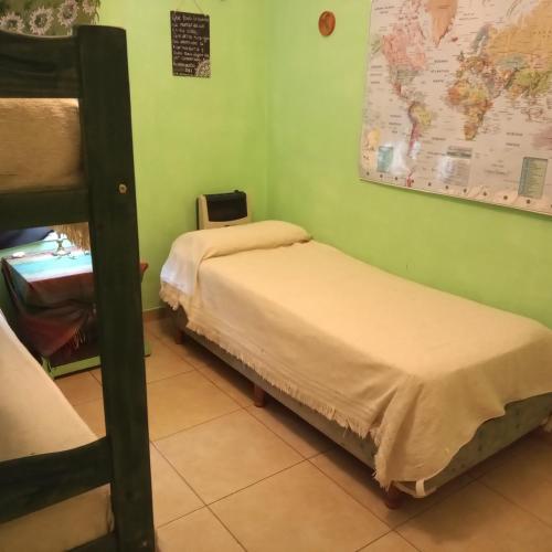 3 twin beds, 1 bunk bed