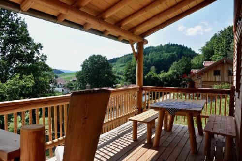 Balkons/terase, Hütten am Waldrand (Hutten am Waldrand) in Geiersthal