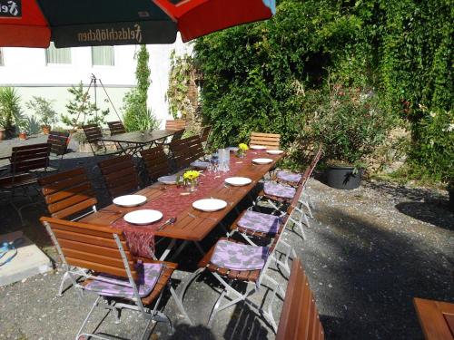 陽台/露台, Pension Zum Hirsch in 戈達