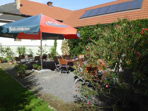 陽台/露台, Pension Zum Hirsch in 戈達