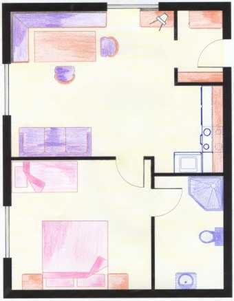 One-Bedroom Apartment with Sofa Bed