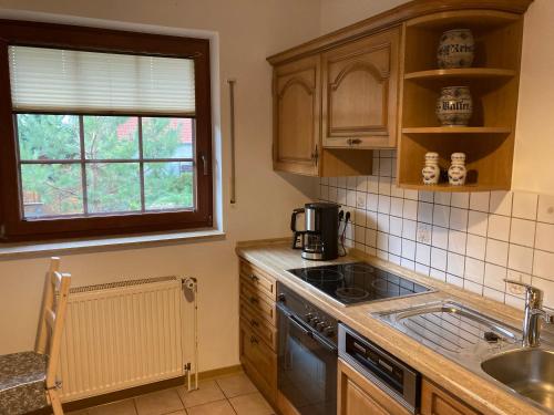 廚房, Ferienwohnung Am Weißfrauenbach in 羅伯沃爾施塔特