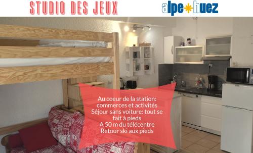 Studio des Jeux - Alpe d'Huez Hyper Centre - 4-5 personnes - Wifi - Apartment - Huez