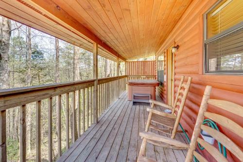 Country Getaway Hot Tub Heart Shaped Jetted Jacuzzi Stone Gas Log Fireplace Rocking Chairs - main image