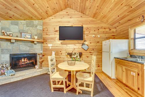 Country Getaway Hot Tub Heart Shaped Jetted Jacuzzi Stone Gas Log Fireplace Rocking Chairs - image 6