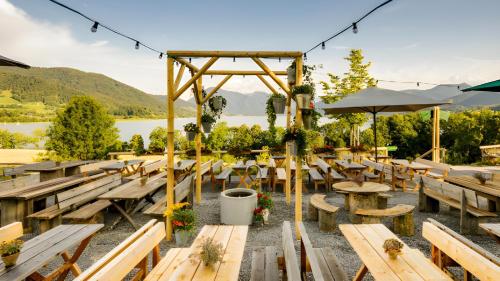 餐廳, Apartment Kaltenbrunn Serviced Apt mit Seeblick am Tegernsee Business & Long Stay only in 特格爾恩湖畔格蒙德