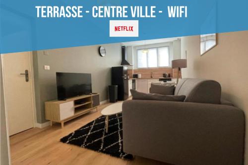 Centre Ville Superbe T2 Neuf Wifi Terrasse Netflix - Location saisonnière - Périgueux
