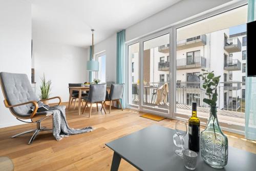 Guestroom, Ocean Air- 2 OG, Balkon, Kamin in Olpenitz