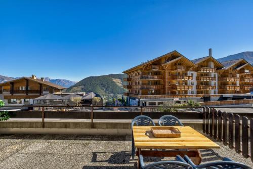 Erkély/terasz, Appartement Savoleyres 30 in La Tzoumaz