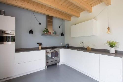Kitchen, Scandinavian Villa with Wellness in Kamperland