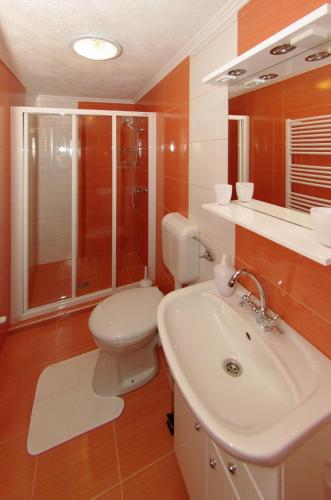 Badkamer, Nefelejcs Apartman in Ovaros