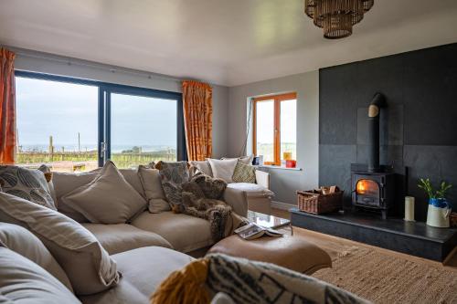 Funky, family-friendly five bed beach house on cliff looking over Tenby, Pendine, Pembrokeshire