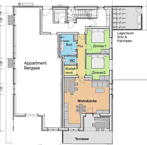 Two-Bedroom Apartment with Shower 