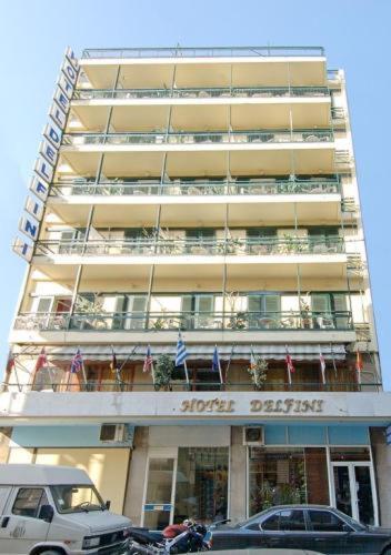 Delfini Hotel Delfini Hotel is conveniently located in the popular Piraeus area. The property features a wide range of facilities to make your stay a pleasant experience. Service-minded staff will welcome and guide