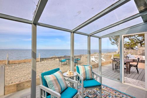 Oceanfront Ferndale Oasis with Fire Pit, Grill!