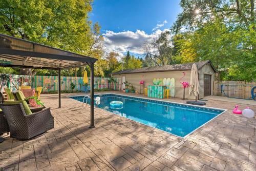 Rock River Retreat with Dock and Private Backyard! in Edgerton, USA