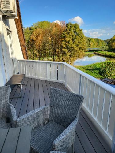 Balkons/terase, Ferienwohnung Deichblick in Gerhardshofen