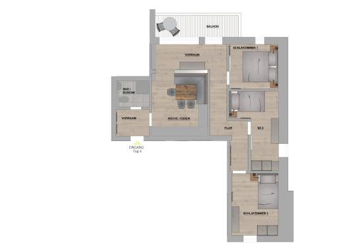3 bedrooms, 3 beds