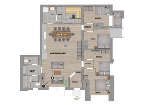 4 bedrooms, 8 beds