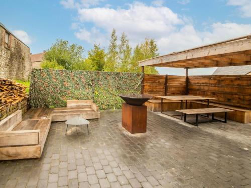 Balkon/terasa, Charming holiday home near Namur with private sauna in Balatre