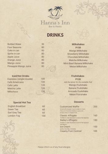 Hanna's Inn El Nido - 식음료(F&B)