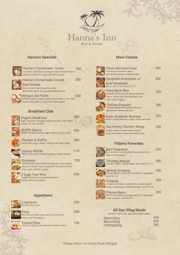 Hanna's Inn El Nido - 식음료(F&B)