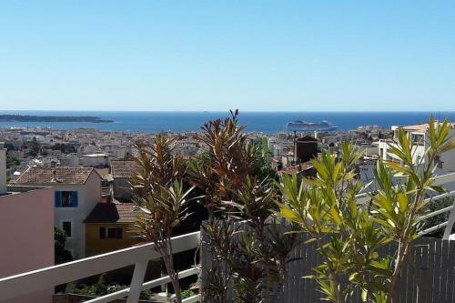 Studio vue mer panoramique sur la baie de Cannes - Location saisonnière - Le Cannet