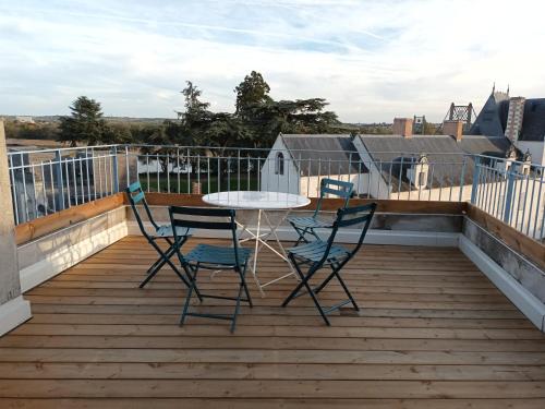 grand gîte terrasse vue Loire et château d'Ancenis