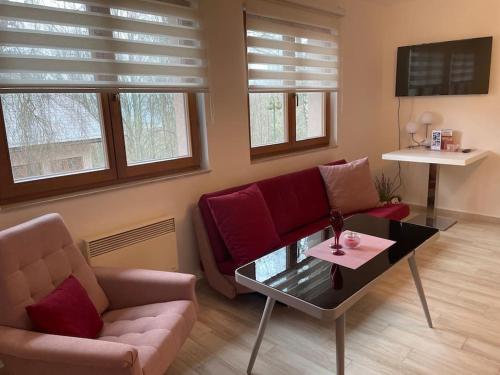 Srní- Červený byt/ dvojdomek u hotelu Vydra (Srni- Cerveny byt/ dvojdomek u hotelu Vydra) in 簡妮