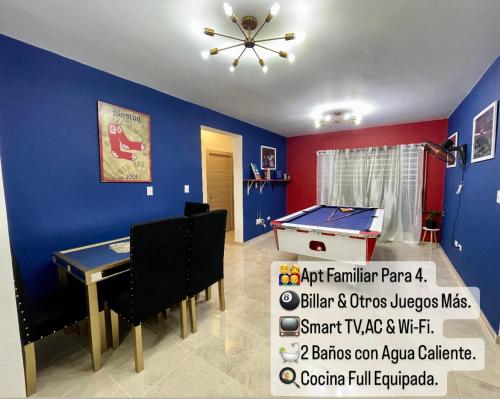 ,BDLuxury 2,Apartamento Familiar con Billar sala de JuEGos Wifii y parqueo privado