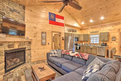 Coosawattee River Resort Cabin with Private Hot Tub! in Ellijay, USA