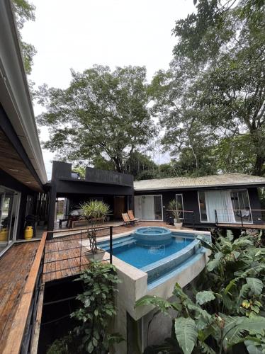 Tranquil villa with pool nestled in the jungle