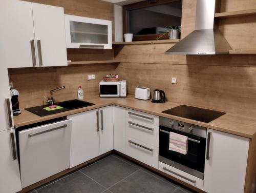 ห้องครัว, Apartmány Zlatý Hamr (Apartmany Zlaty Hamr) in แจนสเก ลาซเน