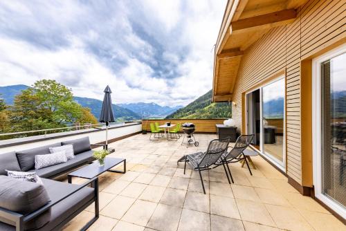 Balcony/terrace, der Sonnberg Alpinlodges - Apartments mit Seeblick, privater Sauna und Self Check-In in Zell Am See