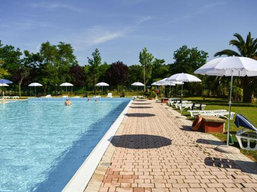 Swimming pool, Welcoming mobile home in Marina di Altidona with shared pool in Altidona
