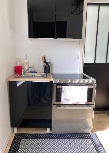 Cocina, Les appartements d'Au Coin Du Spa in Boulogne-sur-Mer