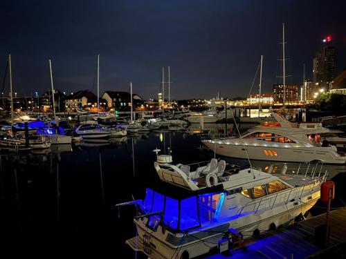 LUXURY 40 FOOT YACHT ON 5 STAR OCEAN VILLAGE MARINA SOUTHAMPTON - minutes away from city centre and - Southampton