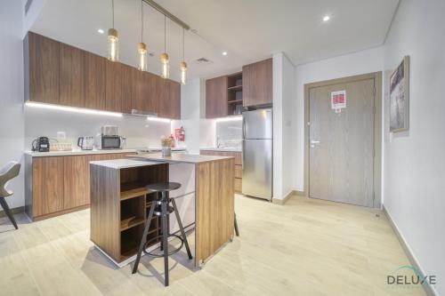 Kitchen, Placid 1BR at La Cote 5 Jumeirah 1 by Deluxe Holiday Homes near Nikki Beach Dubai