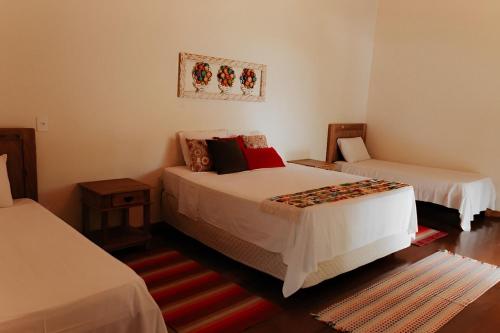 1 double bed, 3 twin beds