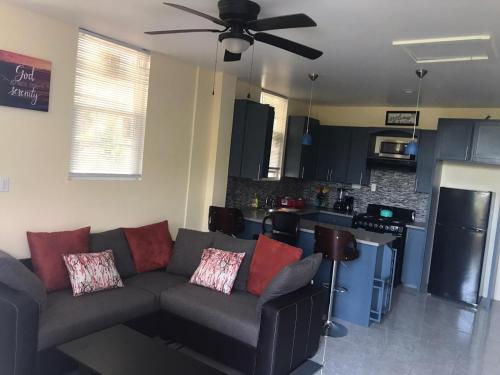 Kitchen, Palmvillo in Anse De Mai